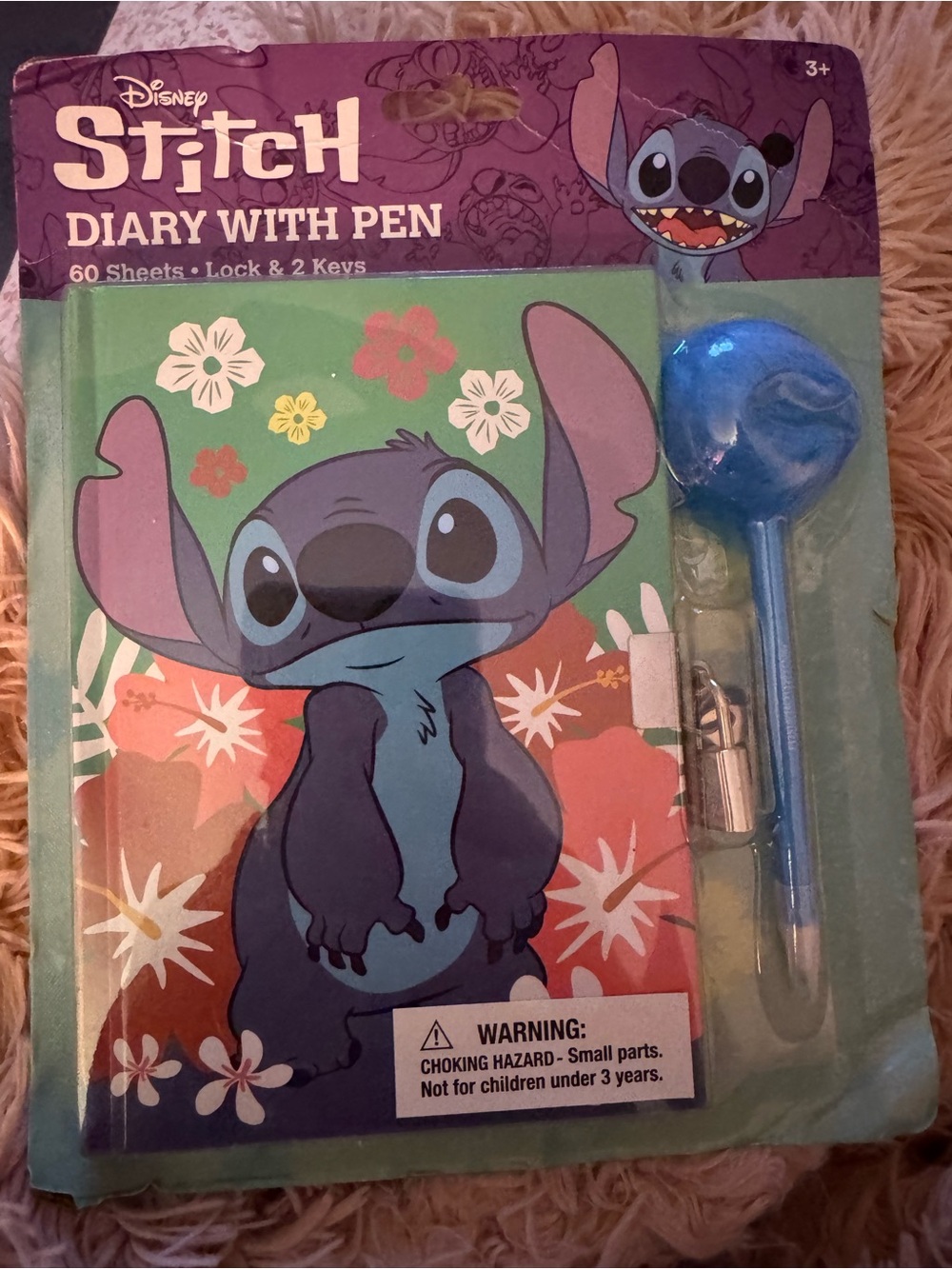 Disney Stitch Diary with Pen - Black & White Packaging